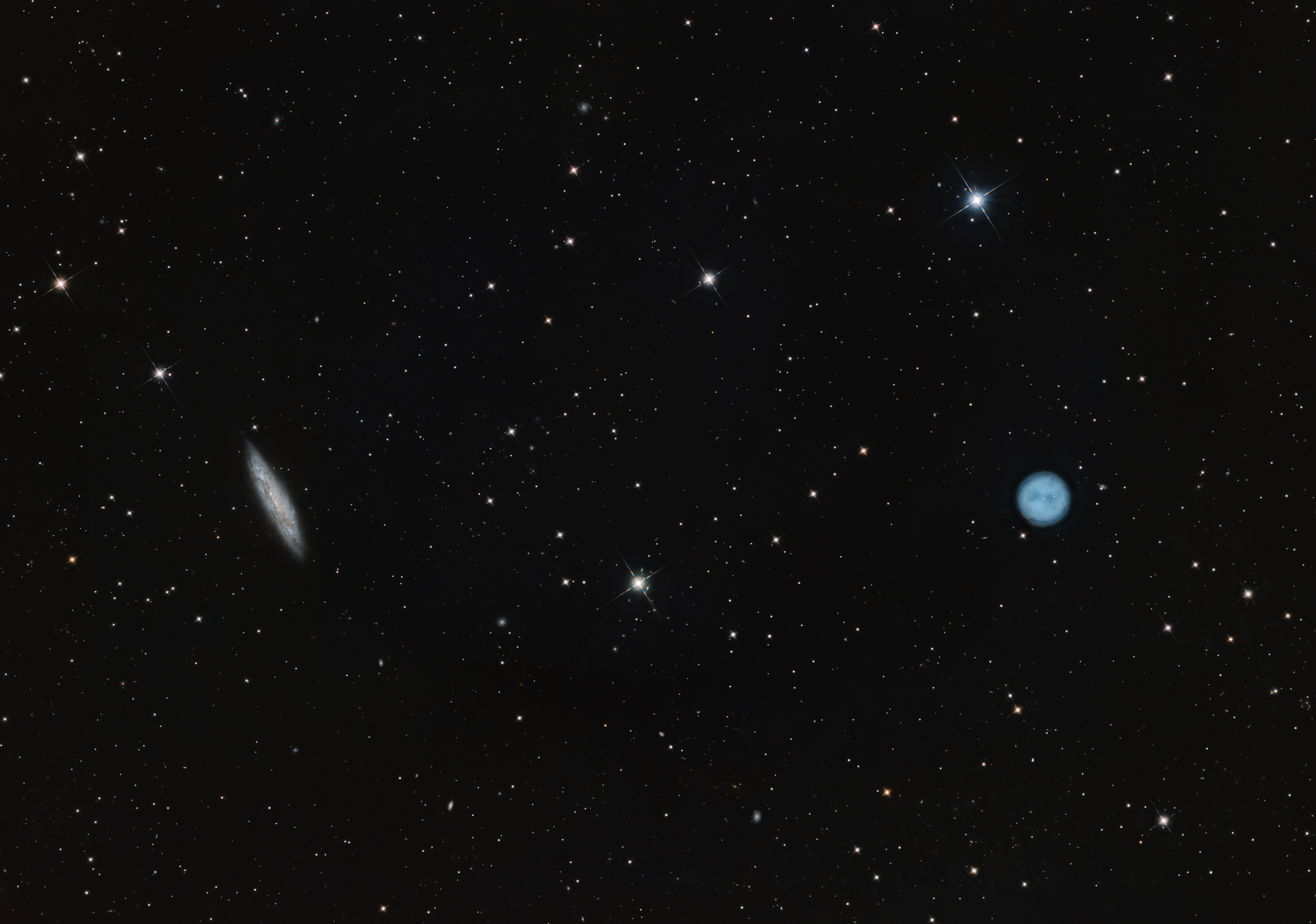 Owl Nebula & Surfboard Galaxy