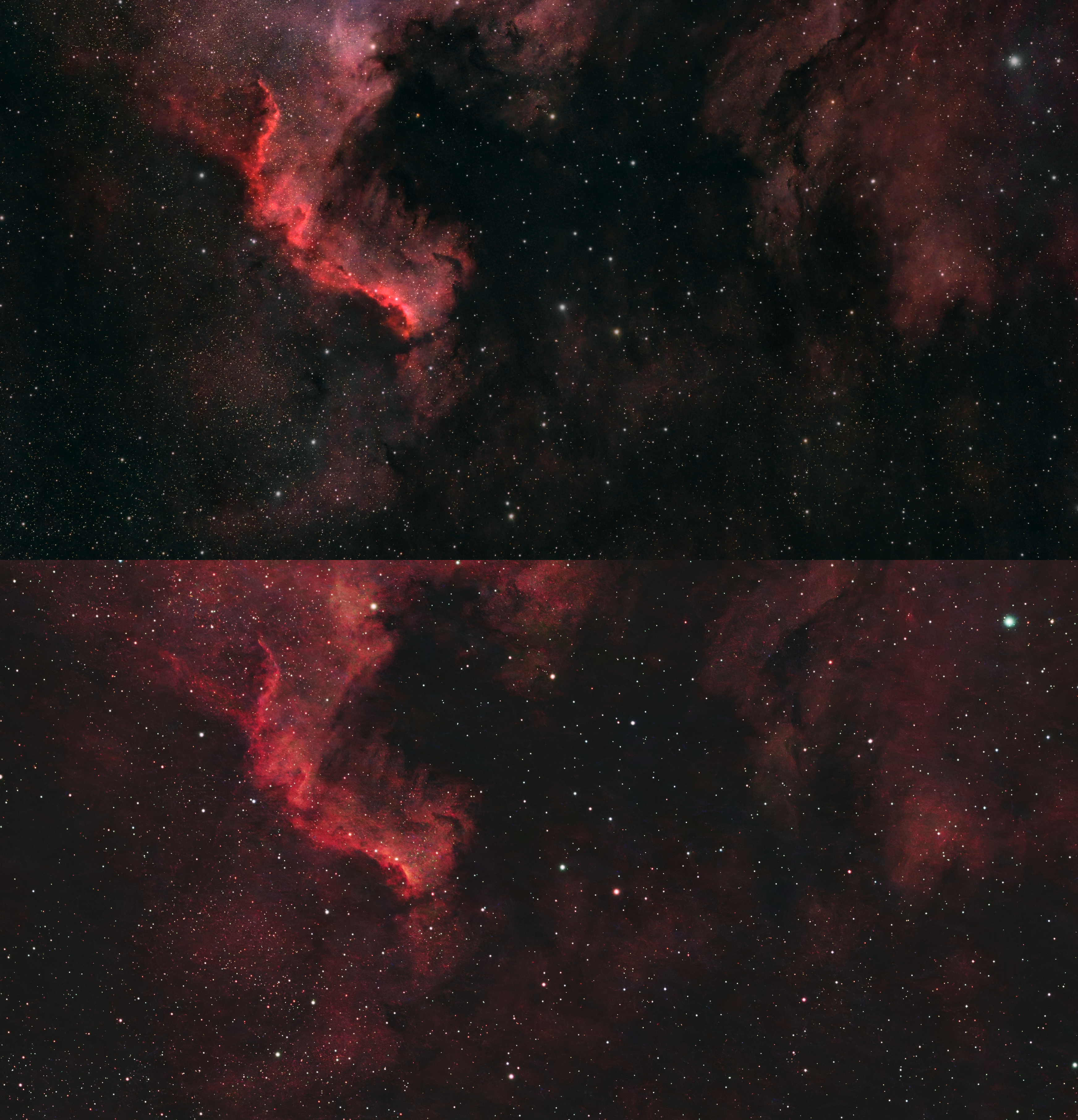 NGC7000 Canon vs. DWARF3