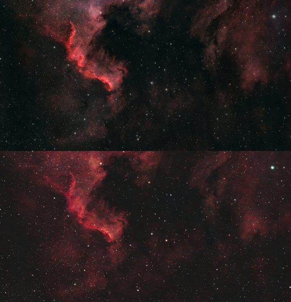 NGC7000 Canon vs. DWARF3