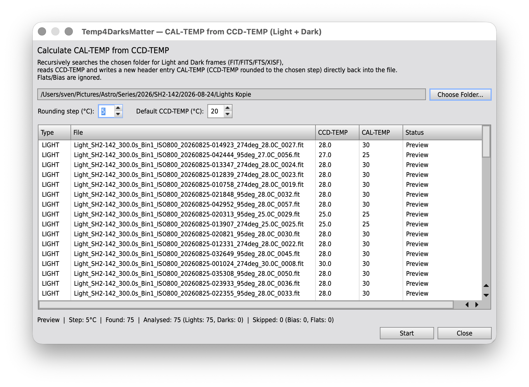 Temp4DarksMatter script window