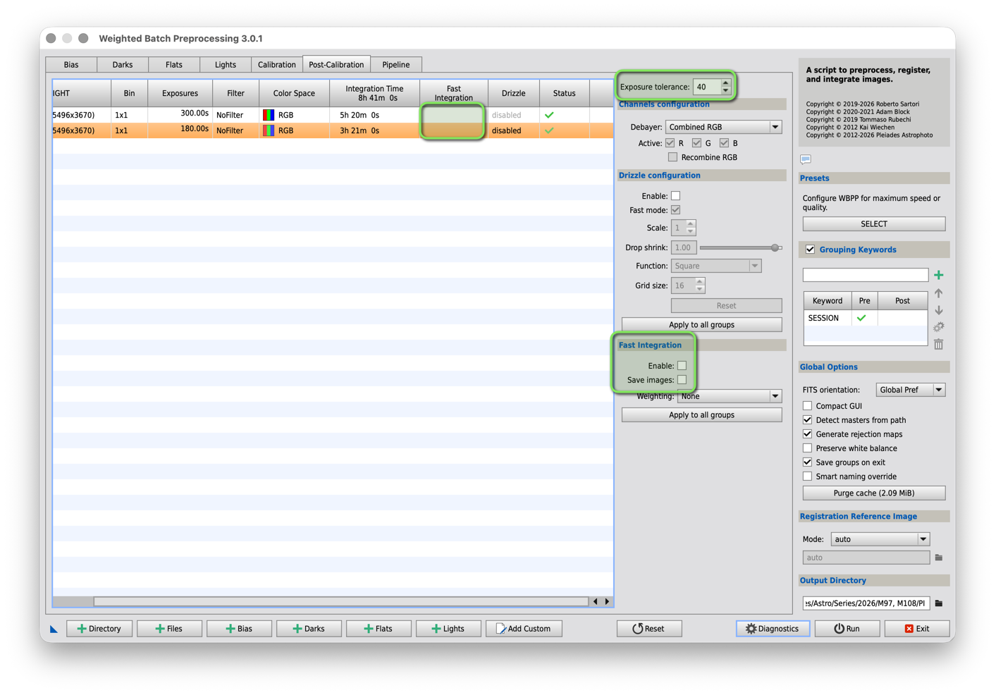 WBPP Post-Calibration Settings 2